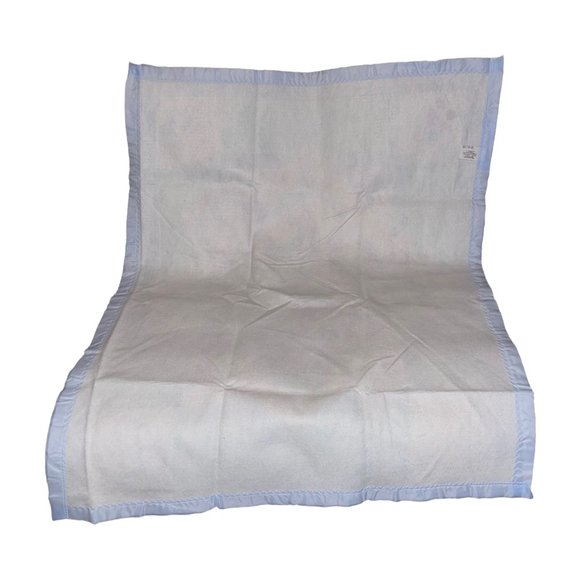 Vintage 1980's Satin Trim Blanket Rocking Horse Bear Doll Train Blocks Excellent - Picture 6 of 10